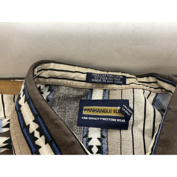 Panhandle Slim Western Shirt Long Sleeve Men’s XL Aztec Cowboy Pearl Snap - Picture 4 of 10